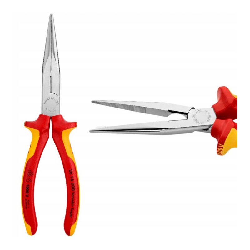 Szczypce tnące półokrągłe izolowane VDE 200 mm 1000V KNIPEX (2626200) Szczypce tnące półokrągłe izolowane VDE 200 mm 1000V KNIPEX (2626200)