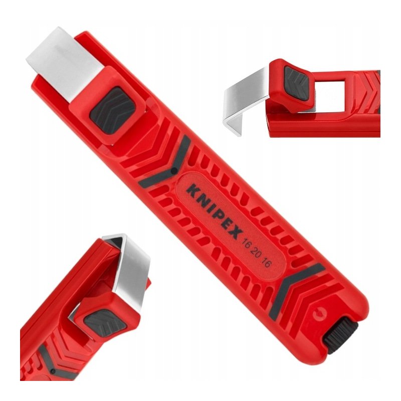 Przyrząd do ściągania zewnętrznej izolacji 130 mm KNIPEX (162016SB) Przyrząd do ściągania zewnętrznej izolacji 130 mm KNIPEX (162016SB)