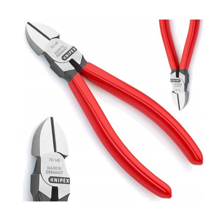 Szczypce tnące boczne fosforanowane, czarne 140 mm KNIPEX (7001140)