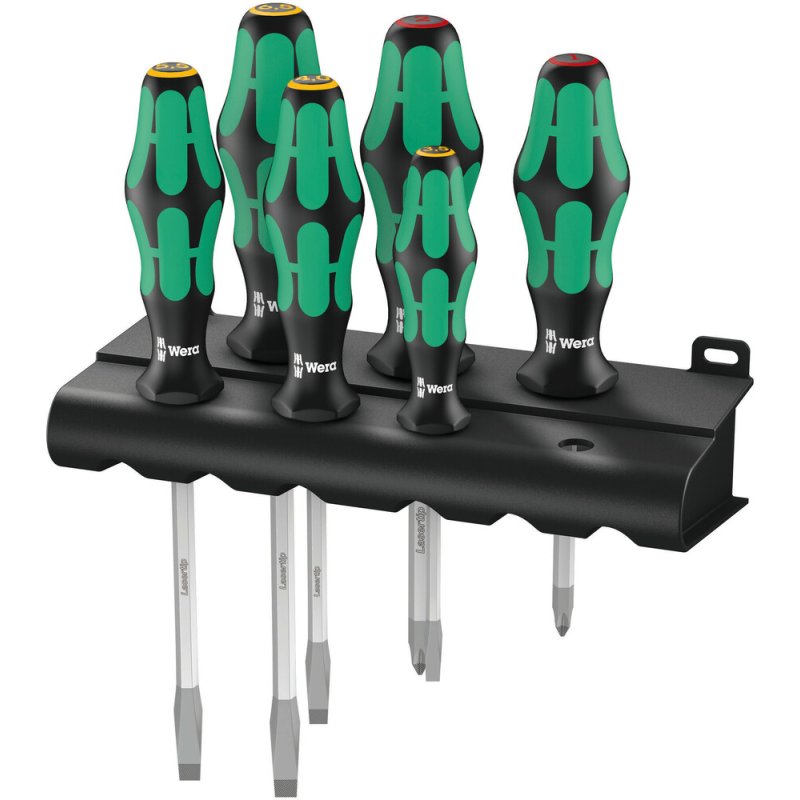 334 SK/6 Zestaw wkrętaków Kraftform Lasertip + wieszak, 6 części WERA (05007680001)