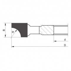Frez HM nasadzany z dzieloną krawędzią skrawającą 120x30x10/4z lewy R5  Wapienica (CL090-0120-0002)