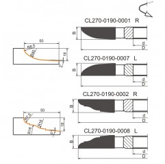 Frez HM nasadzany do płycin 190x40x18/4z  Wapienica (CL270-0190-0001)