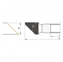 Frez HSS nasadzany kątowy jednostronny 120x30x15/4z prawy  Wapienica (CL121-0120-0001)