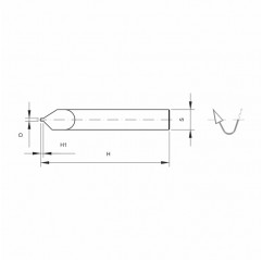 Frez trzpieniowy VHM z pilotem walcowym D1xH10,4xH38xS6 1 do grawerowania  Wapienica (LS100-0106-0001)